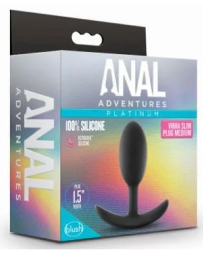 Plug Anal Adventures Vibra Slim Medium 9 x 4cm pas cher