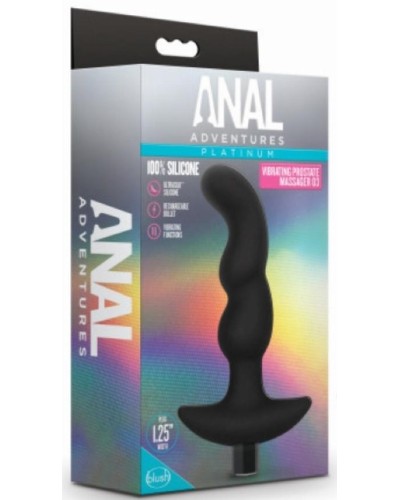 Plug prostatique Anal Adventures Massager Three 12 x 3.2cm pas cher