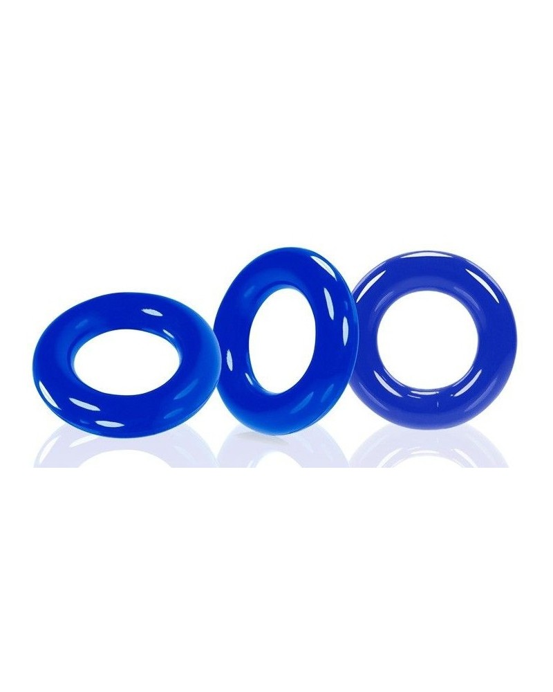 Lot de 3 cockrings Willy Rings Bleus pas cher