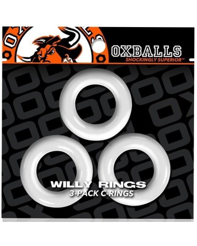 Lot de 3 cockings Willy Rings Blanc pas cher