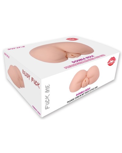 Masturbateur rEaliste Fessier Double Holes Vulve-Anus pas cher