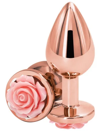 Plug Bijou Rear M 7 x 3.4cm Rose-Rose pas cher