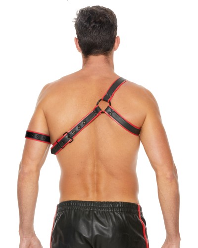 Harnais Gladiator + Brassard Noir-Rouge pas cher