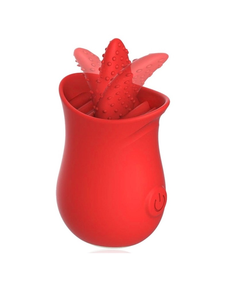 Stimulateur de clitoris Tongue Flower Rouge pas cher