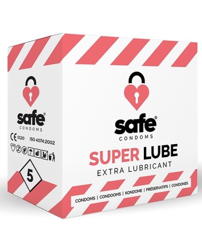 PrEservatifs lubrifiEs SUPER LUBE Safe x5 pas cher