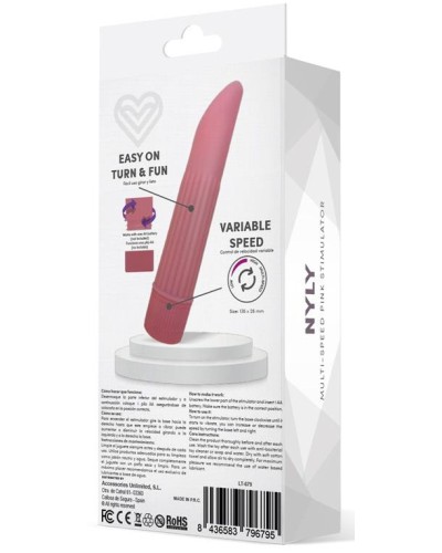 Stimulateur de clitoris Nyly 13 x 2.5cm Rose pas cher