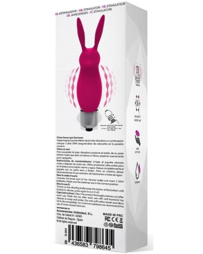 Stimulateur de clitoris Rabbit Hopye 10 x 3cm Rose pas cher