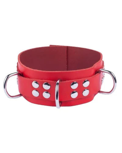 Collier en cuir Ultra Rouge pas cher