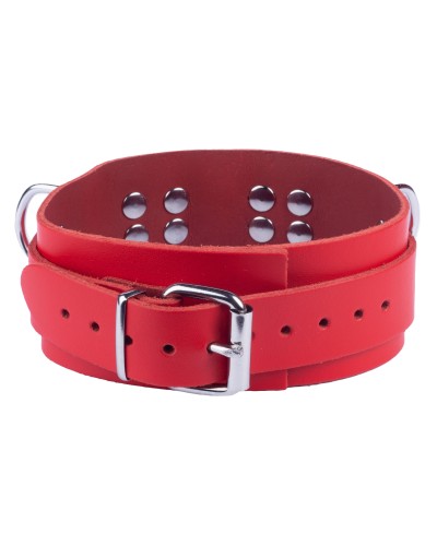 Collier en cuir Ultra Rouge pas cher