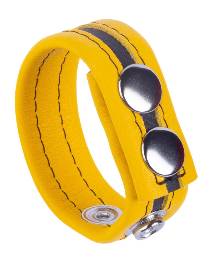 Cockring en cuir Tippy Jaune pas cher