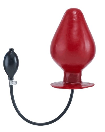 Plug gonflable en latex Vortex XL 20.5 x 12cm Rouge pas cher