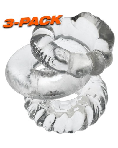 Lot de 3 cockrings Bonemaker Transparents pas cher