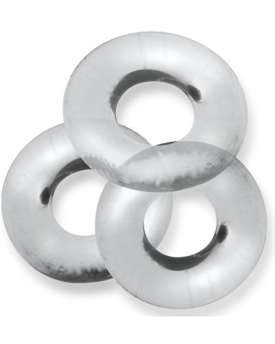 Lot de 3 cockrings Fat Willy Transparents pas cher