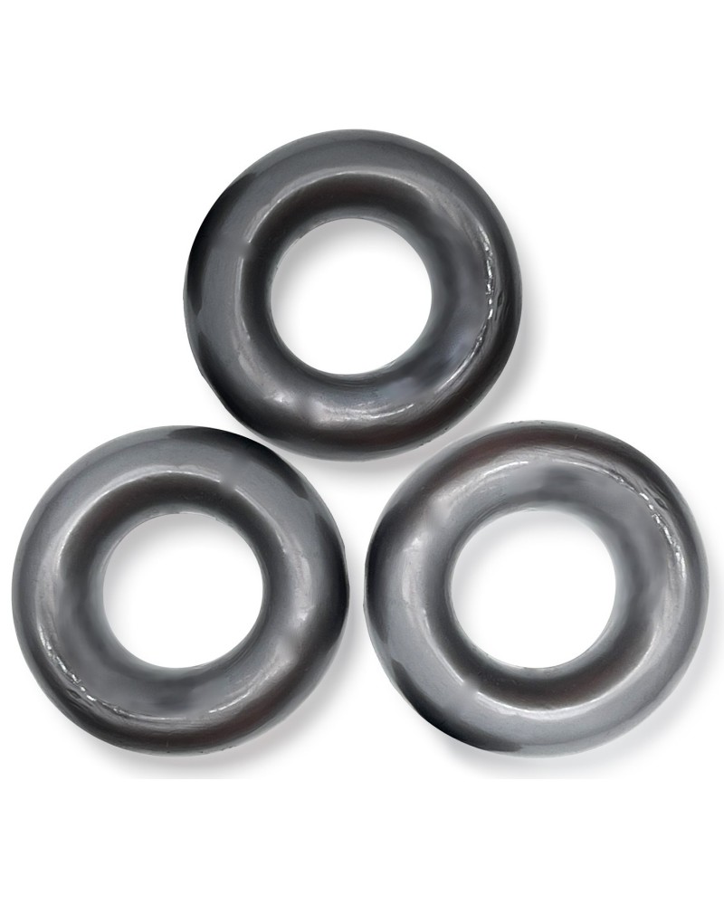 Lot de 3 cockrings Fat Willy Gris pas cher