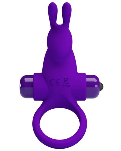 Cockring vibrant Dick Rabbit Pretty Love 30mm Violet pas cher