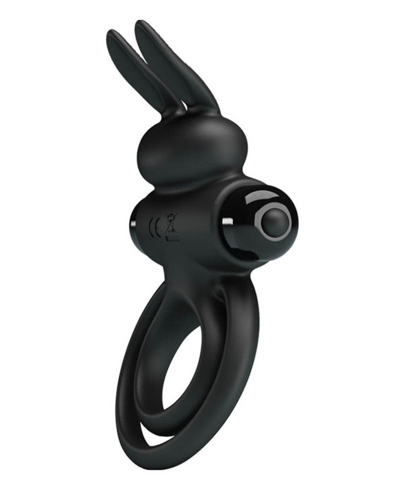 Cockring vibrant Dick Rabbit Petty Love 25mm Noir pas cher