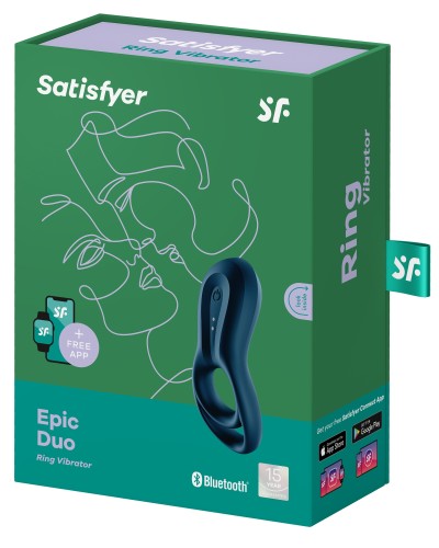 Cockring vibrant Satisfyer Epic Duo Navy pas cher