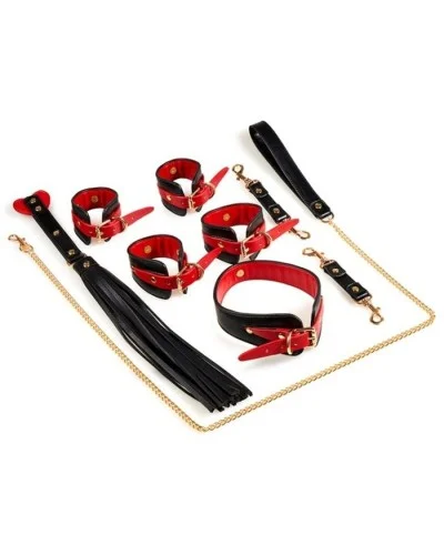 Coffret Bondage SM Naughty Noir-Rouge pas cher