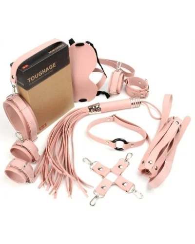 Coffret Bondage SM Obedience 10 Pieces Rose pas cher