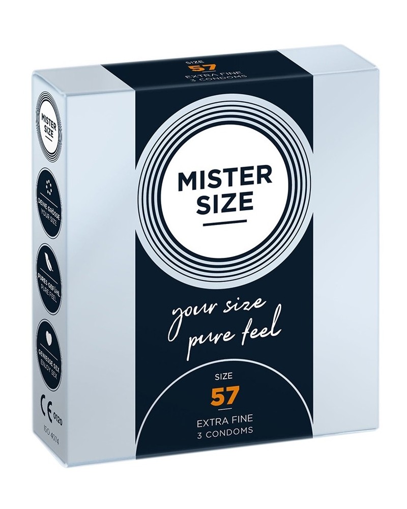 PrEservatifs MISTER SIZE 57mm x3 pas cher