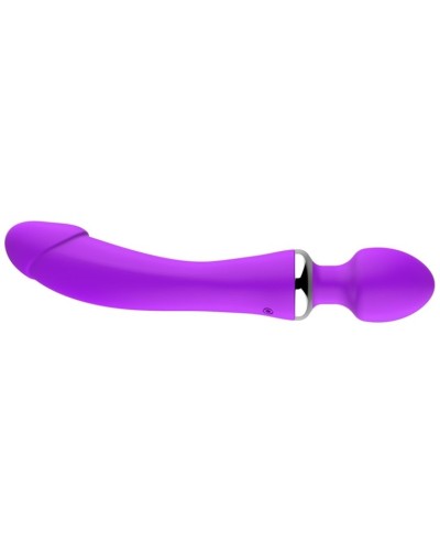 Wand et Vibro Double End 22cm Violet pas cher