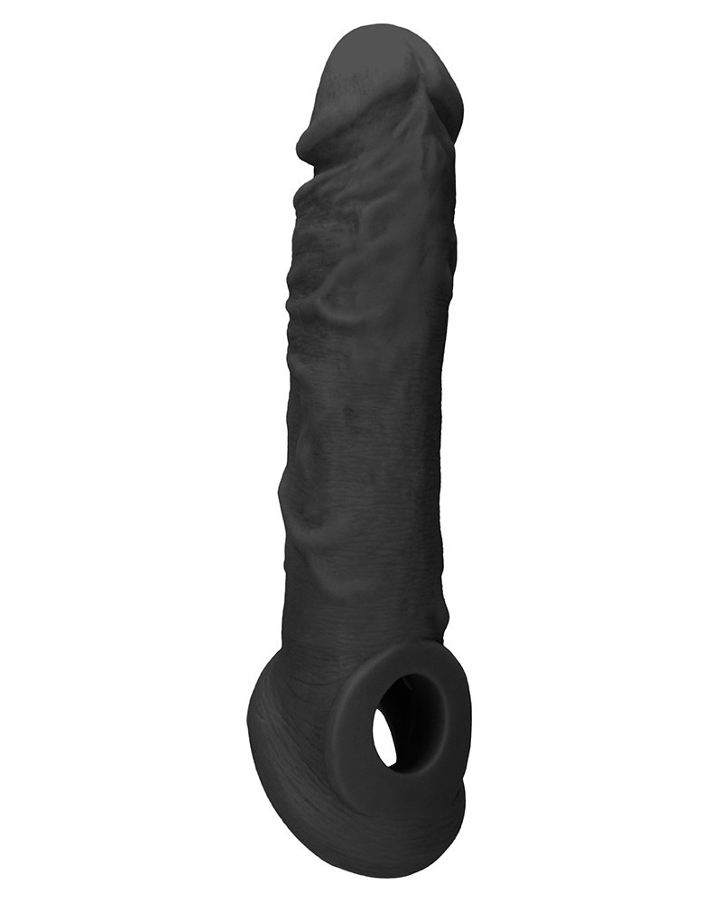 Gaine de pEnis Realrock Curve 17 x 4.5cm Noire pas cher