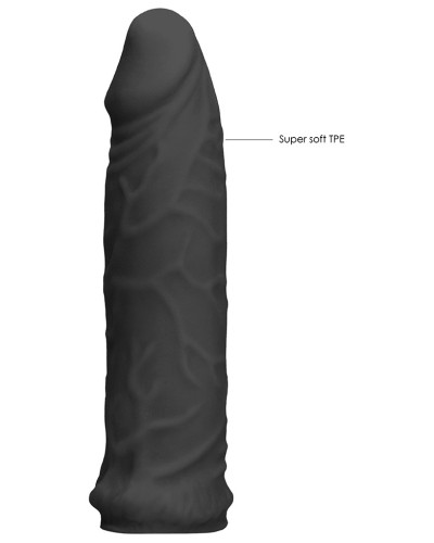 Gaine de pEnis Realrock 16 x 4cm Noire pas cher