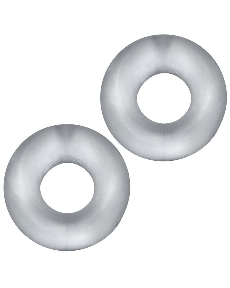 Lot de 2 cockrings Stiffy Bulge Transparents pas cher