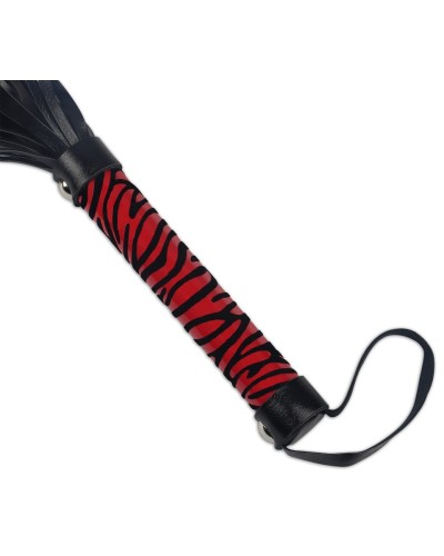 Martinet Whip Me Baby 38cm Noir-Rouge pas cher