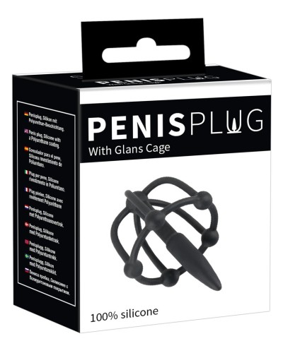 Plug Penis silicone Cage Glans 5cm - Diametre 8mm pas cher