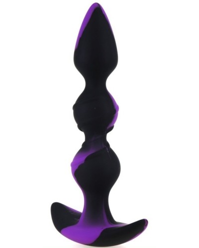 Plug silicone Three Pal 15 x 3.2cm Noir-Violet pas cher