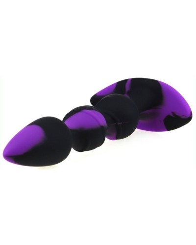 Plug silicone Three Pal 15 x 3.2cm Noir-Violet pas cher