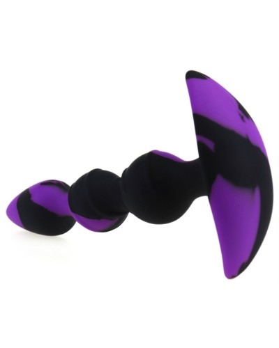 Plug silicone Three Pal 15 x 3.2cm Noir-Violet pas cher