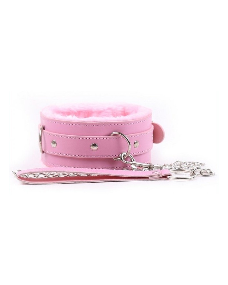 Collier et Laisse Fur Rose pas cher