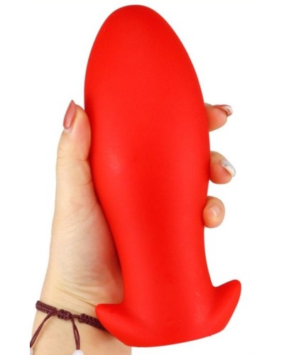 Plug silicone Saurus Egg S 10 x 4.5cm Rouge pas cher