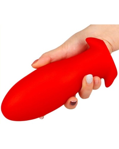 Plug silicone Saurus Egg L 14 x 6.5cm Rouge pas cher