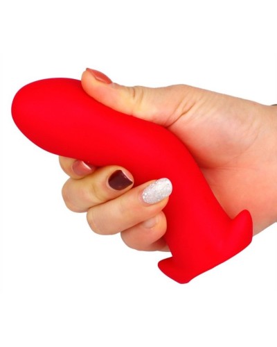 Plug silicone Saurus Egg XL 16.5 x 7.5cm Rouge pas cher