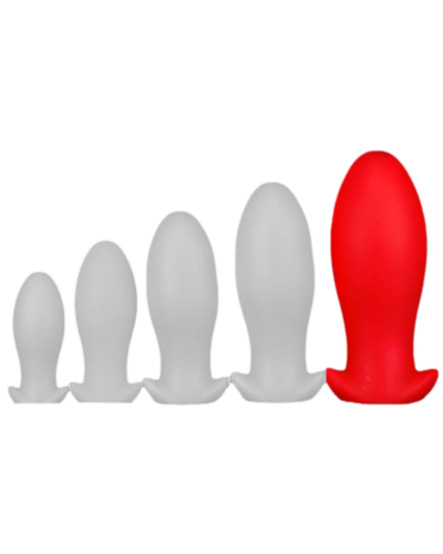Plug silicone Saurus Egg XXL 18.5 x 8.5cm Rouge pas cher