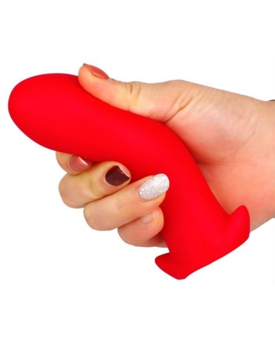 Plug silicone Saurus Egg XXL 18.5 x 8.5cm Rouge pas cher