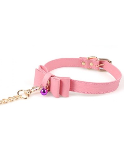 Collier Laisse Bow Rose pas cher