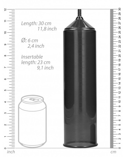 Pompe a pEnis Deluxe Beginner 23 x 5.5cm Noire pas cher