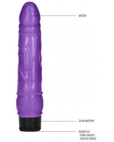 Gode vibrant Dildo Vibe Thin 18 x 4.2cm Violet pas cher