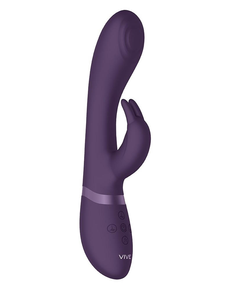 Vibro Rabbit Cato 21 x 3.6cm Violet pas cher