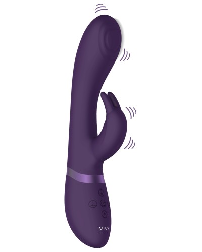 Vibro Rabbit Cato 21 x 3.6cm Violet pas cher