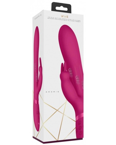 Vibro Rabbit Amoris Vive 23cm Rose pas cher