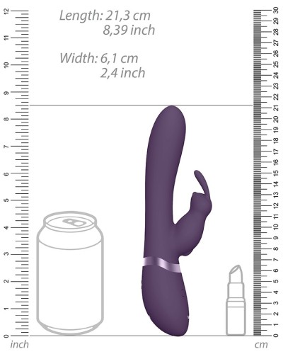 Vibro Rabbit gonflable Taka 22 x 6cm Violet pas cher