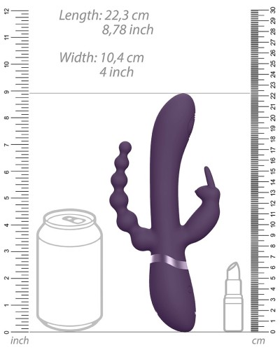 Vibro Rabbit 3 en 1 Rini Violet pas cher