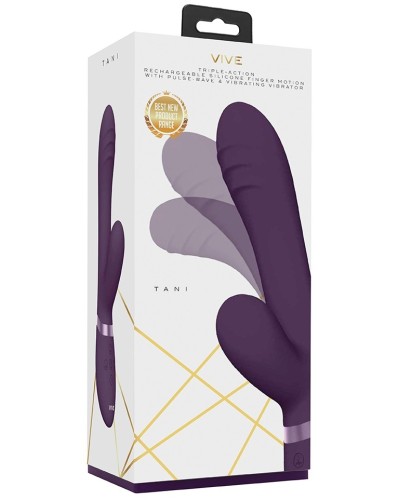 Vibro Rabbit Tani 22 x 3.5cm Violet pas cher