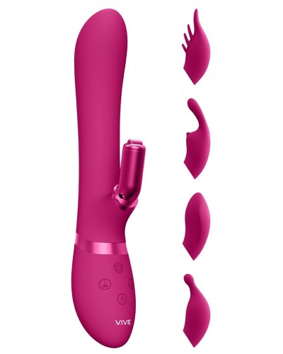 Vibro Rabbit Chou 23 x 3.5cm Rose pas cher