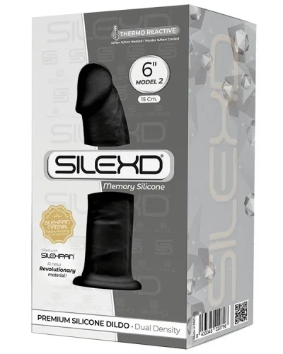 Gode Silexd Modele 2 - 6" - 15 x 3.5cm Noir pas cher